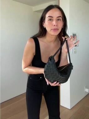 Bottega Veneta Black Small Turn Pouch Shoulder Bag